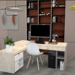 Meja Kerja L Custom Minimalis