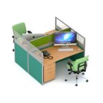 Meja Kantor Partisi Uno Slim 1