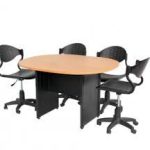 Meja Meeting Oval Lunar QD 120