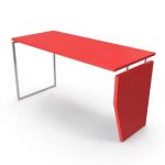 Jual Meja Makan Kantor Merah Custom Jakarta