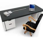 Meja Direktur Custom Hitam