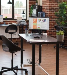 Meja Kantor Staff Desain Minimalis
