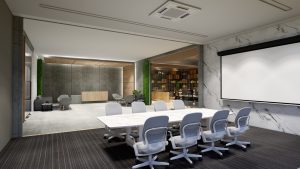 Meja Meeting Custom Modern Jakarta