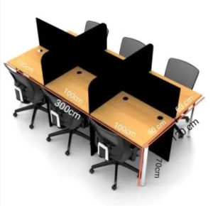 Meja Partisi 6 Staff