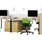 Meja Partisi Custom 2 Staff Termurah