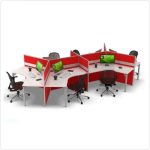 Meja Partisi Custom Jakarta 6 Set Desain Modern