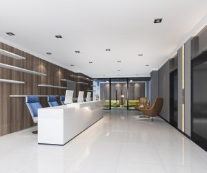 Meja Resepsionis Custom Minimalis Jakarta