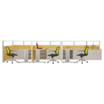 Meja Partisi Kantor Donati 3 Set + Laci