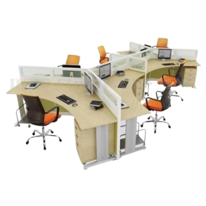 Meja Partisi Kantor Donati 6 Seat Y