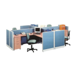 Partisi Kantor Uno 4 Staff Set