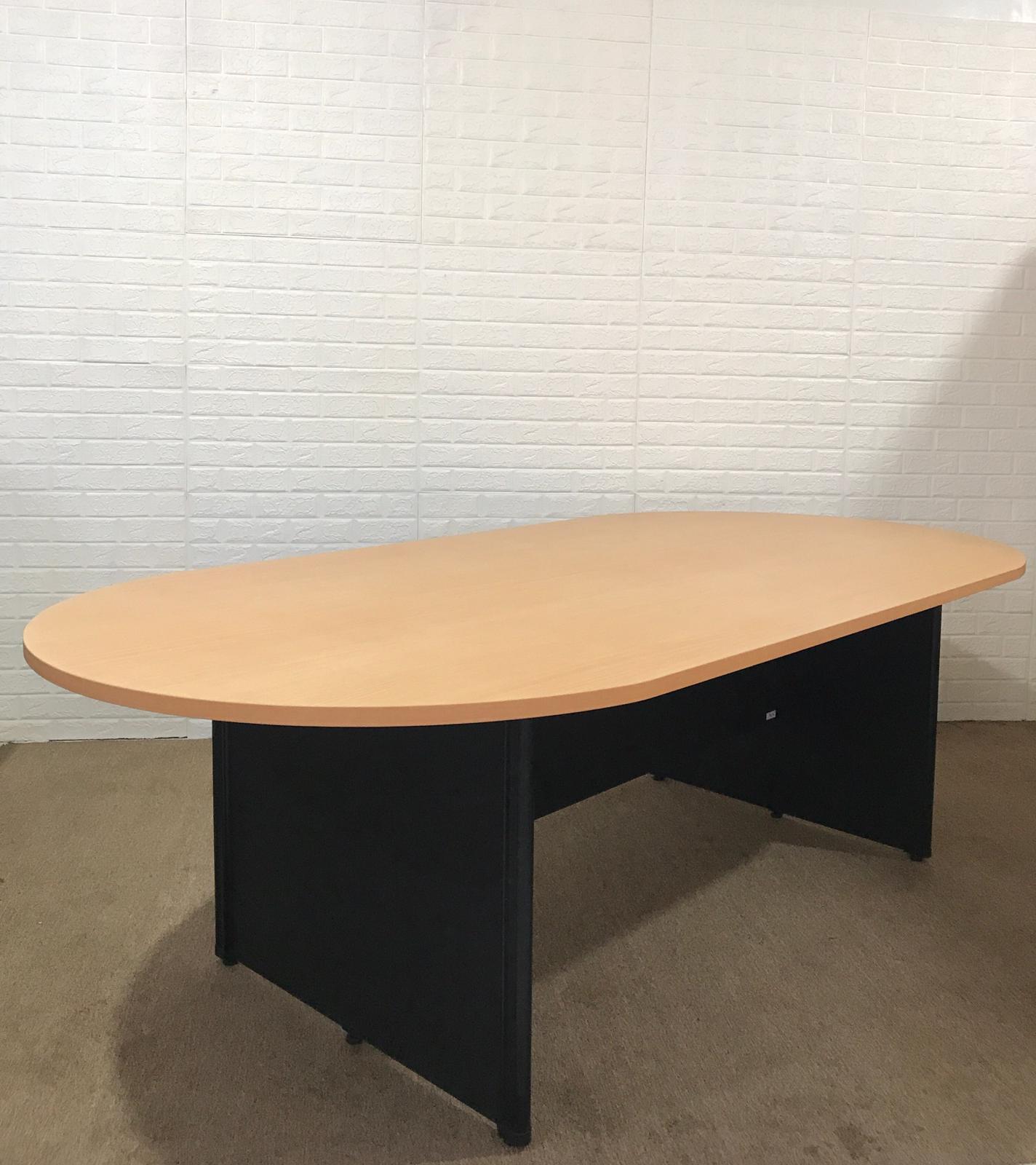 Meja Meeting rapat partikel board oval